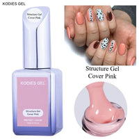 KODIES GEL Structure Rubber Base Gel Nail Polish 15ML UV/LED Cover Pink Gellak Gummy Base Coat Gel Varnish All for Manicure Nail Makeup art