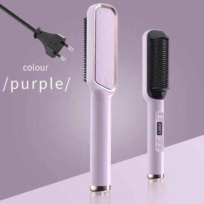 Electric Hot Comb Multifunctional Straight Hair Straightener Comb Negative Ion Anti-Scalding Styling Tool Straightening Brush Makeup art