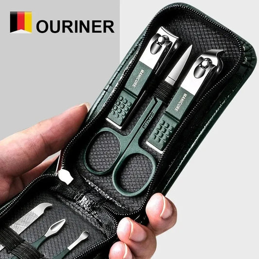 6–18 PCS Portable Manicure Set – Blue/Black Grooming Kit.