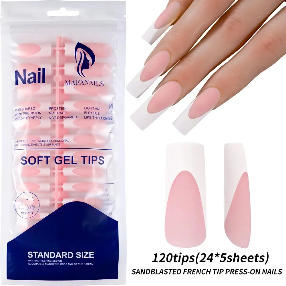 100Pcs Light Pink Press on Nails Short Medium Square Wearable Fake Nails Tips 10 sizes Full Cover False Nails Finger Decoration Makeup art