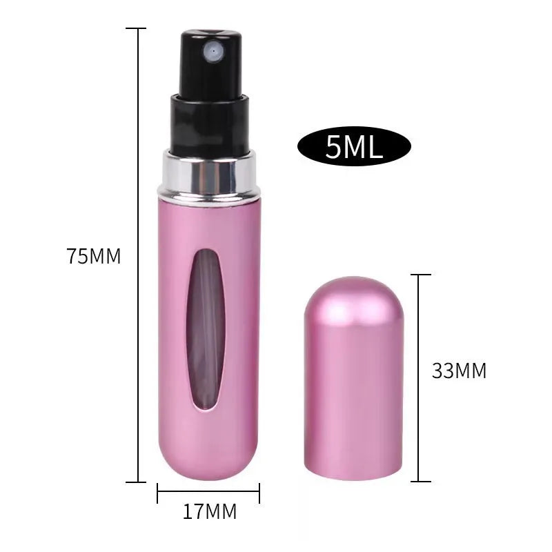 5ml Mini Refillable Perfume Spray Bottles – Portable Cosmetic Atomizers.