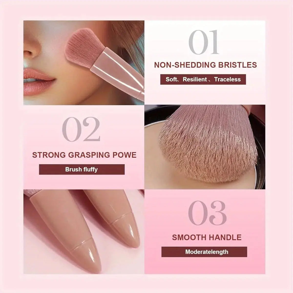 Travel Makeup Brush Set, 5-Piece Professional Mini Makeup Brush Set, Multiple Brush Heads, Compact And Portable, With Storage Bo Makeup art