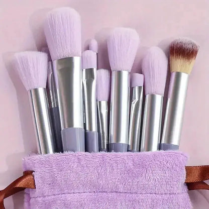 13pcs Premium Synthetic Nylon Bristle Makeup Brush Set - Soft, Gentle, and Cruelty-Free for Flawless Foundation, Blush, Powder, Makeup art