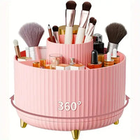 360° Rotating Makeup Tool Storage Box Desktop Organizer Cosmetic Brushes Holder Lipstick Eyebrow Pencil Holder Jewelry Container Makeup art