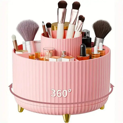 360° Rotating Makeup Tool Storage Box Desktop Organizer Cosmetic Brushes Holder Lipstick Eyebrow Pencil Holder Jewelry Container Makeup art