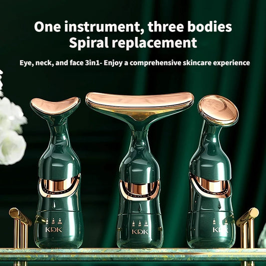 3-in-1 Facial, Neck & Eye Massager – Anti-Aging Beauty Tool