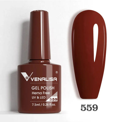 VENALISA 7.5ml Nail Gel Polish VIP5 HEMA Free Semi Permanent Soak off UV LED Nail Gel Varnish Full Coverage Nail Gel Lacquer Makeup art