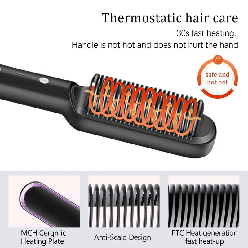 Hair Dryer Comb Curling Irons Beauty Products Hair Brushes Fast Heating Hair Straightener Comb Makeup art