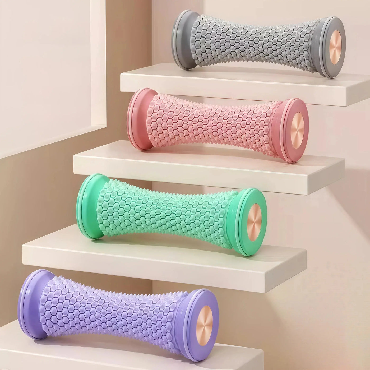 Foot Massager Massage Roller Yoga Massage Ball Plantar Fascia Roller Muscle Relaxation Care Plastic Manual Foot Massager Rollers Makeup art