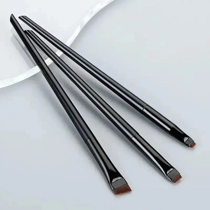 3-Piece Eyeliner & Eyebrow Brushes Set - Ultra-Fine & Flat Tips for Precise Control, High-Quality Precision Makeup Application Makeup art