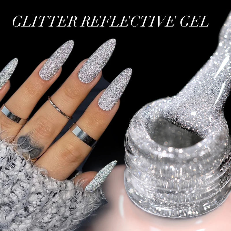 The Diamond Glow™ | Reflective Glitter Gel Polish Makeup art