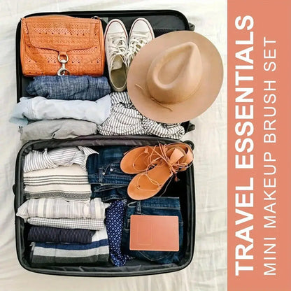 Travel Makeup Brush Set, 5-Piece Professional Mini Makeup Brush Set, Multiple Brush Heads, Compact And Portable, With Storage Bo Makeup art