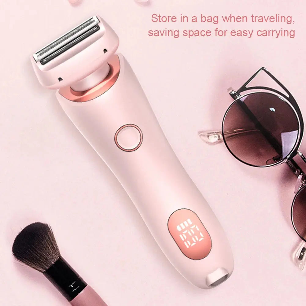 2-in-1 Bikini & Body Trimmer - Women's IPX7 Waterproof Electric Shaver for Face Underarms Legs, Painless Hair Removal Kit Makeup art