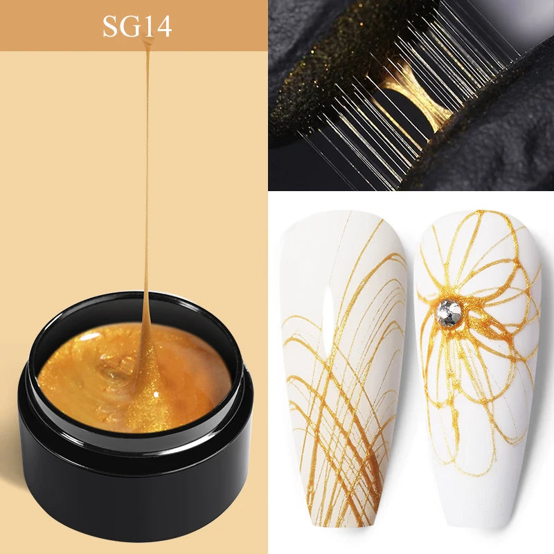 Born Pretty 5ml Nail Art Gel – Liner & Glitter UV Gel.