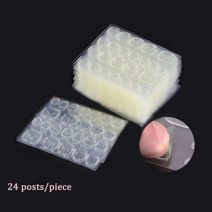 Double Side Nail Glue Sticker Adhesive Tabs for Fake Nails Supre Sticky Waterproof Breathable Nail Jelly Glue Makeup art