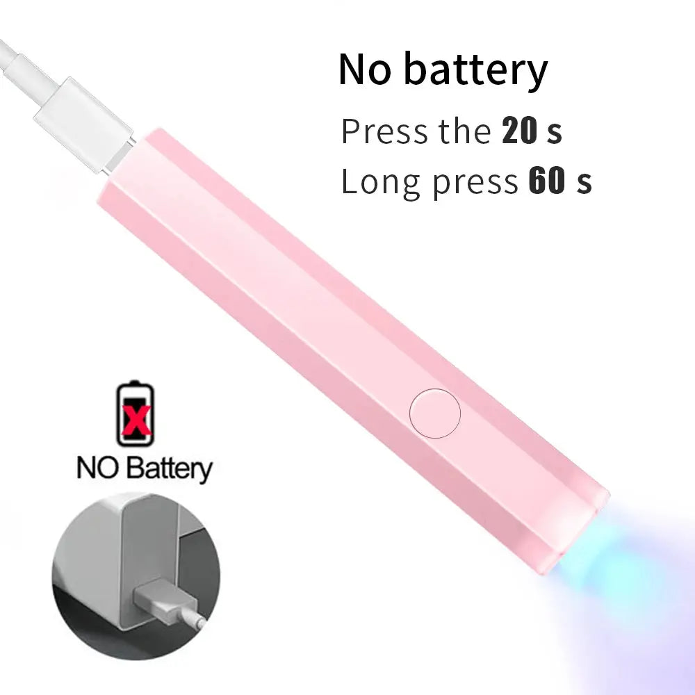 CNHIDS Portable Salon Quick Dry USB Nail Dryer Machine Home Phototherapy Tools Professional UV LED Nail Lamp Mini Flashlight Pen Makeup art