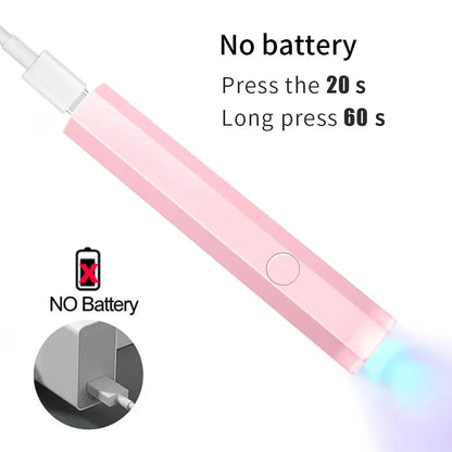 CNHIDS Portable Salon Quick Dry USB Nail Dryer Machine Home Phototherapy Tools Professional UV LED Nail Lamp Mini Flashlight Pen Makeup art