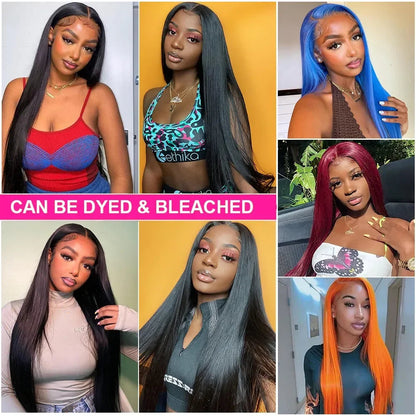 Glueless Bone Straight 4X4 Hd Lace Frontal Wig 13X6 13X4 Black Lace Front Wig Human Hair 5x5 Natural Brazilian Transparent Wigs Makeup art