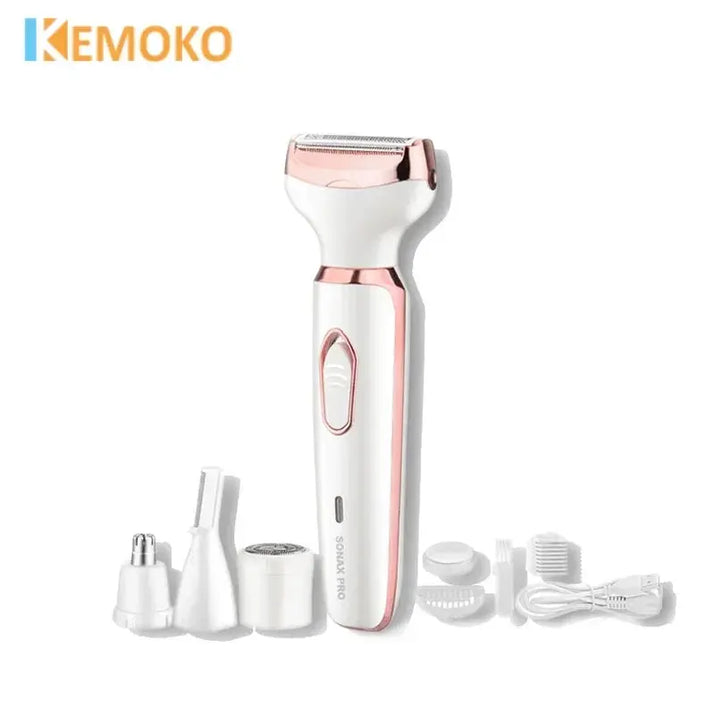 2 In 1 portable Electric Haircut Trimmer epilator woman facial intimate area for body hair removal Sex Shaver Bikini Pubic Rosor Makeup art