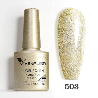 VENALISA 7.5ml Nail Gel Polish VIP5 HEMA Free Semi Permanent Soak off UV LED Nail Gel Varnish Full Coverage Nail Gel Lacquer Makeup art