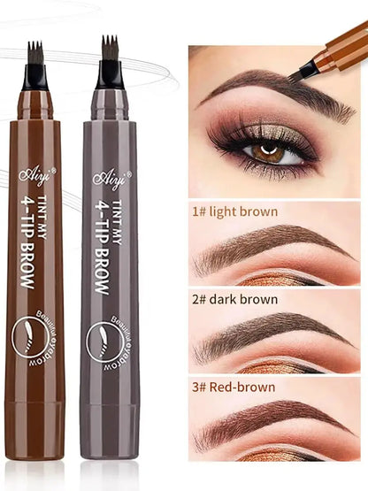4 fork microblading eyebrow pencil waterproof eyebrow pencil natural long-lasting eyebrow makeup five colors Makeup art