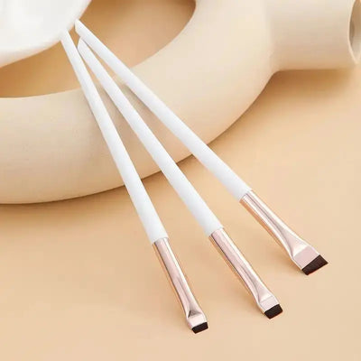 3-Piece Eyeliner & Eyebrow Brushes Set - Ultra-Fine & Flat Tips for Precise Control, High-Quality Precision Makeup Application Makeup art