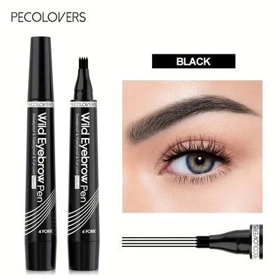 6 Colors 1pc Eyebrow Pen Waterproof 4 Split Tip Eyebrows Pen Eyebrow Tattoo Pen Waterproof Liquid Black Eyebrow Makeup Pencil Makeup art