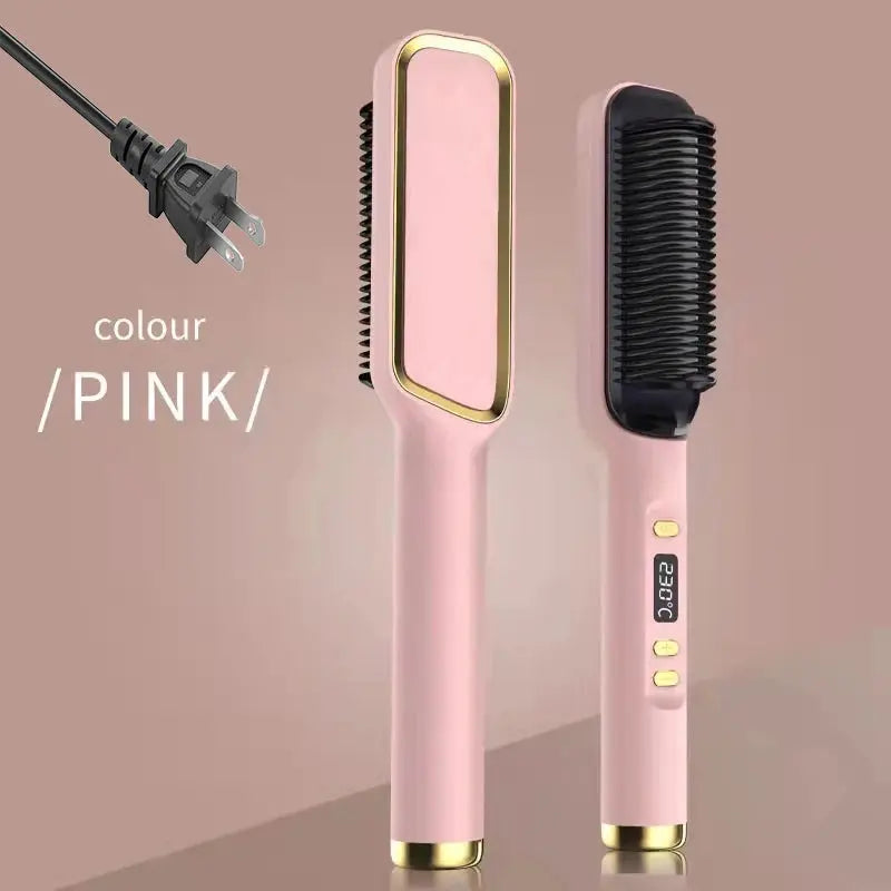 Electric Hot Comb Multifunctional Straight Hair Straightener Comb Negative Ion Anti-Scalding Styling Tool Straightening Brush Makeup art