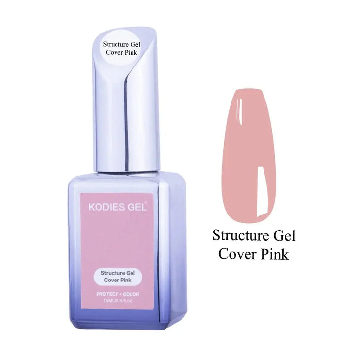 KODIES GEL Structure Rubber Base Gel Nail Polish 15ML UV/LED Cover Pink Gellak Gummy Base Coat Gel Varnish All for Manicure Nail Makeup art