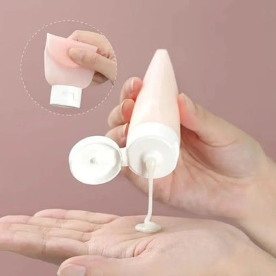Travel Bottle Set – 4pcs Refillable 60ml + 12 Soft Tubes. Makeup art