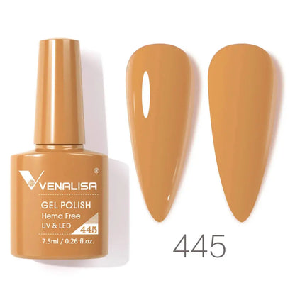 VENALISA 7.5ml Nail Gel Polish VIP5 HEMA Free Semi Permanent Soak off UV LED Nail Gel Varnish Full Coverage Nail Gel Lacquer Makeup art