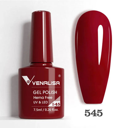 VENALISA 7.5ml Nail Gel Polish VIP5 HEMA Free Semi Permanent Soak off UV LED Nail Gel Varnish Full Coverage Nail Gel Lacquer Makeup art