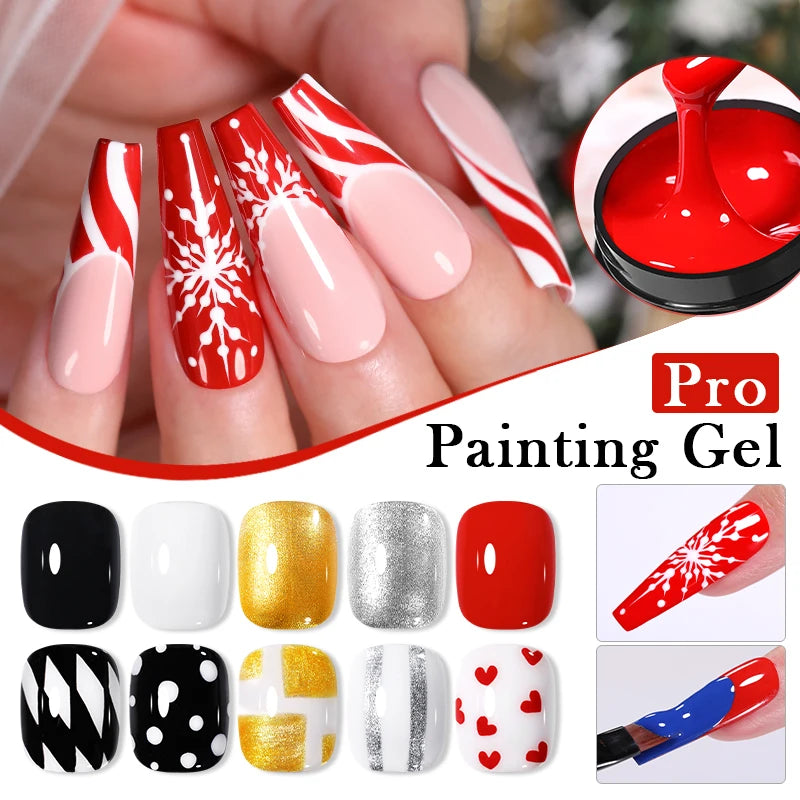 Born Pretty 5ml Nail Art Gel – Liner & Glitter UV Gel.