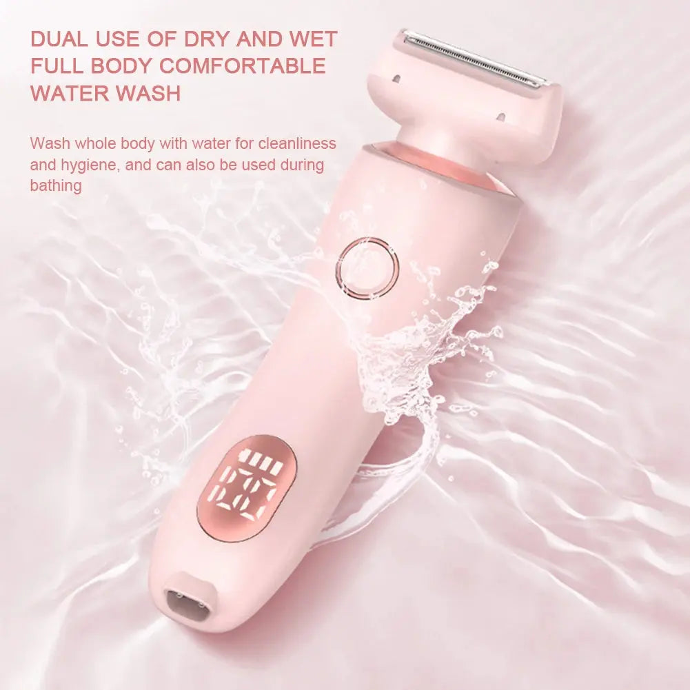 2-in-1 Bikini & Body Trimmer - Women's IPX7 Waterproof Electric Shaver for Face Underarms Legs, Painless Hair Removal Kit Makeup art