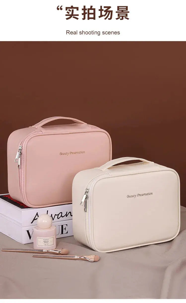New Women's Cosmetic Bag Portable Storage Bag Large Capacity Luxury Makeup Bag Travel Organizer Essentials Toiletry Bags Makeup art