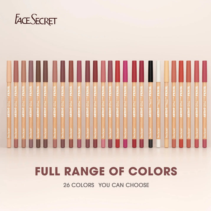Face Secret Artist Shape Sculpt Lip Liner Pencil Set, Weightless Precise Liner with Super Soft Blendable Texture Matte Soft Makeup art