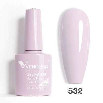 VENALISA 7.5ml Nail Gel Polish VIP5 HEMA Free Semi Permanent Soak off UV LED Nail Gel Varnish Full Coverage Nail Gel Lacquer Makeup art