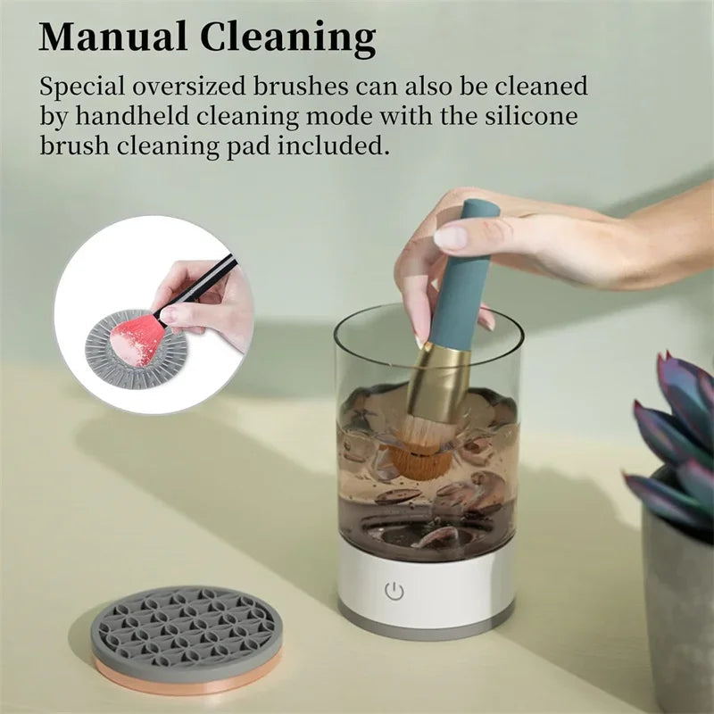 Electric Brush Cleaner Pro: Auto-Wash & Dry in Seconds Makeup art