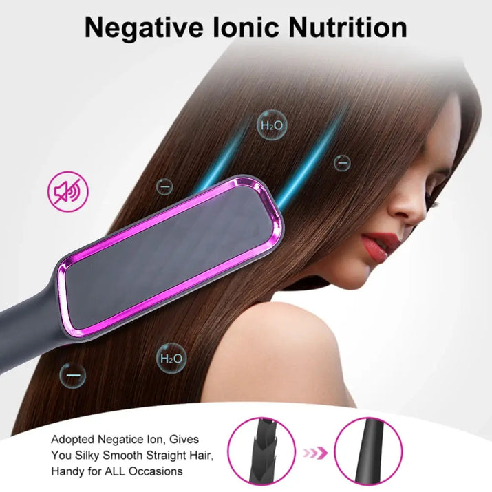 Electric Hot Comb Multifunctional Straight Hair Straightener Comb Negative Ion Anti-Scalding Styling Tool Straightening Brush Makeup art