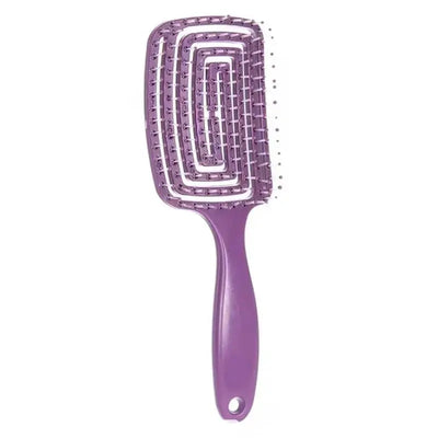 1Pcs Elastic Massage Comb Hollow Out Hair Brush Scalp Massage Combs Hair Styling Detangler Fast Blow Drying Detangling Tool Makeup art