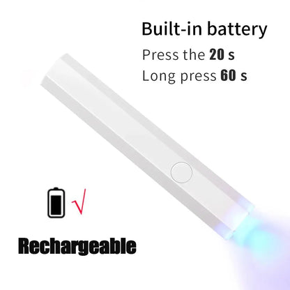 CNHIDS Portable Salon Quick Dry USB Nail Dryer Machine Home Phototherapy Tools Professional UV LED Nail Lamp Mini Flashlight Pen Makeup art