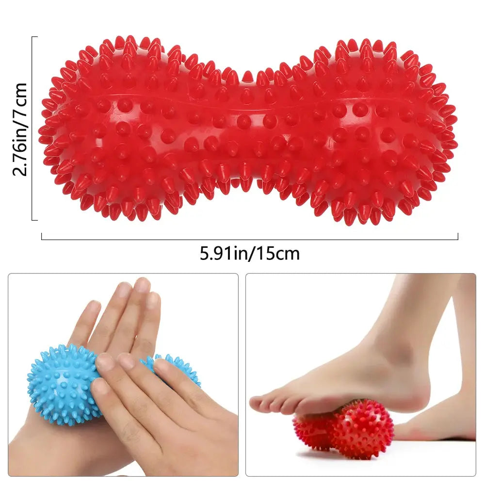 Peanut Ball Foot Massage Ball,Spiky Massage Ball for Trigger Point Therapy,Deep Point Massage,Plantar Fasciitis,Neck Pain Relief Makeup art