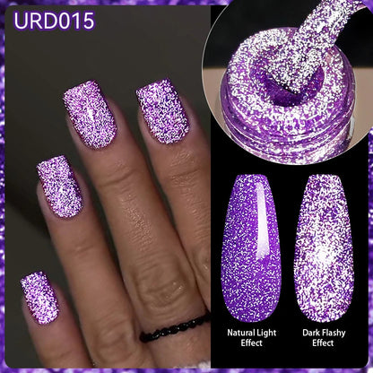 The Diamond Glow™ | Reflective Glitter Gel Polish Makeup art