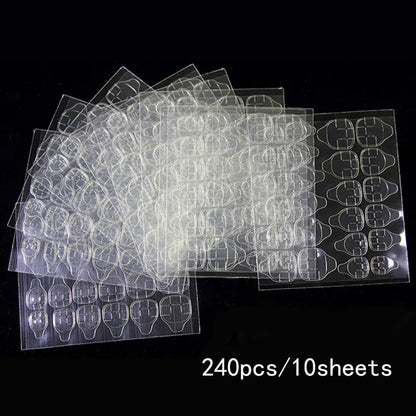 Double Side Nail Glue Sticker Adhesive Tabs for Fake Nails Supre Sticky Waterproof Breathable Nail Jelly Glue Makeup art