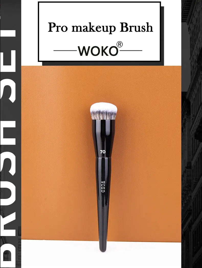 Flat Top Foundation Makeup Brushes Flat Angled Synthetic Hair Face Contour Foundation Liquid Cream Bronzer Buffing Makeup Tool Makeup art