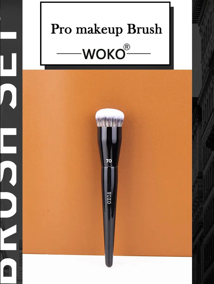 Flat Top Foundation Makeup Brushes Flat Angled Synthetic Hair Face Contour Foundation Liquid Cream Bronzer Buffing Makeup Tool Makeup art