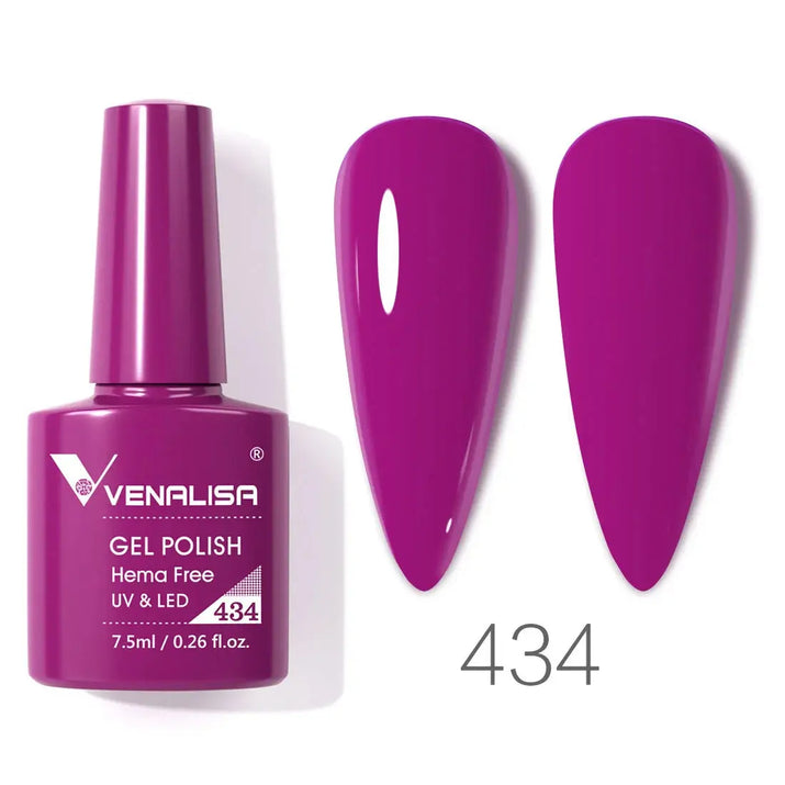 VENALISA 7.5ml Nail Gel Polish VIP5 HEMA Free Semi Permanent Soak off UV LED Nail Gel Varnish Full Coverage Nail Gel Lacquer Makeup art