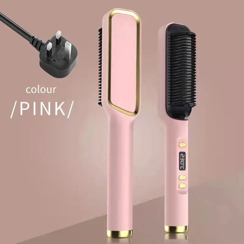 Electric Hot Comb Multifunctional Straight Hair Straightener Comb Negative Ion Anti-Scalding Styling Tool Straightening Brush Makeup art