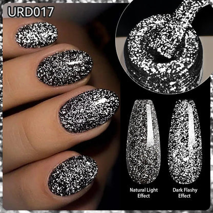 The Diamond Glow™ | Reflective Glitter Gel Polish Makeup art