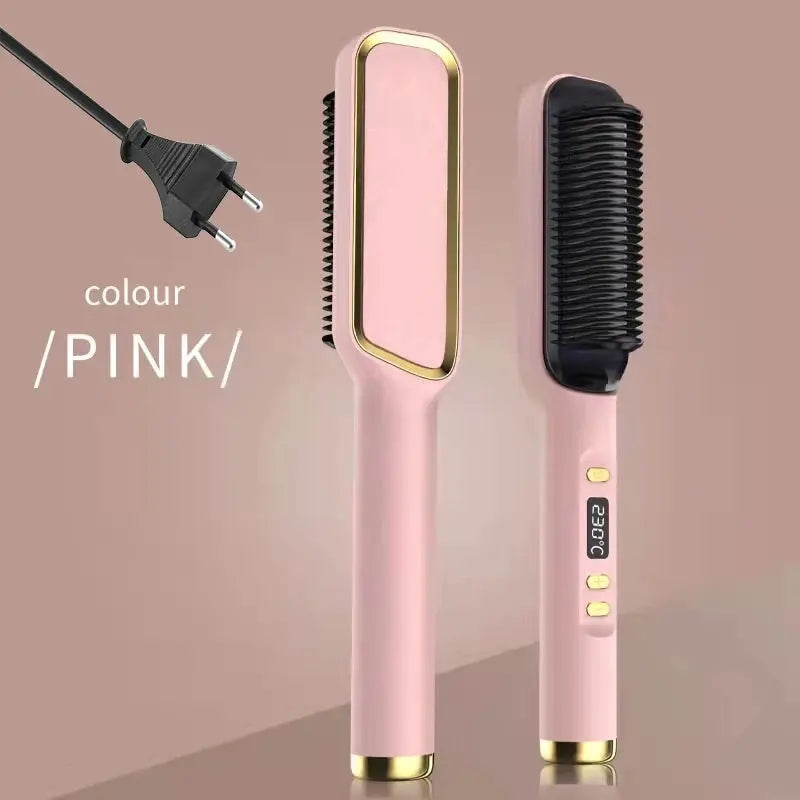 Electric Hot Comb Multifunctional Straight Hair Straightener Comb Negative Ion Anti-Scalding Styling Tool Straightening Brush Makeup art
